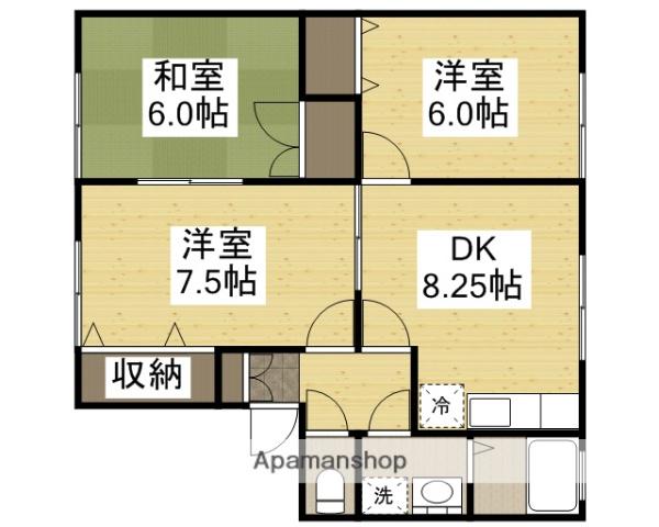 アルテア(3DK/1階)の間取り写真