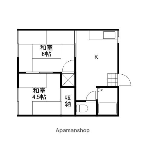 清水コーポE(2K/1階)の間取り写真