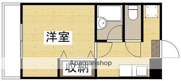 ファンガーデン(1K/3階)の間取り写真