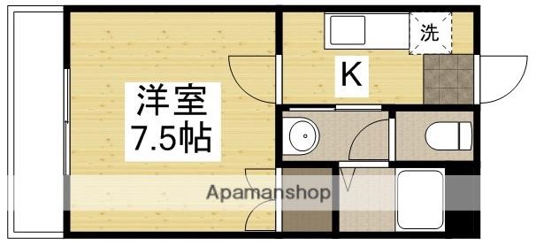 リアライズ津高(1K/2階)の間取り写真