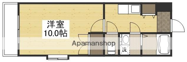 ラ・モール(1K/1階)の間取り写真