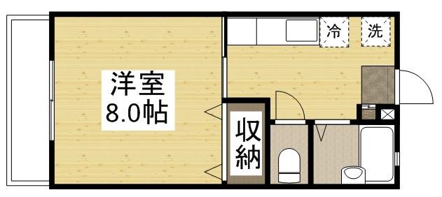 コスモス・インハイツA(1K/1階)の間取り写真