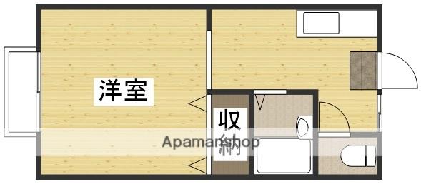 メゾン学南3号棟(ワンルーム/1階)の間取り写真