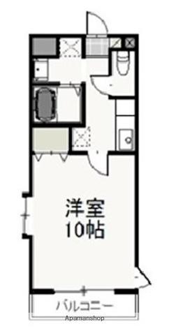 イースト COURT(1K/4階)の間取り写真