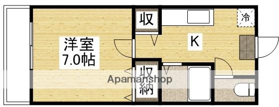 PREIADESA(1K/4階)の間取り写真