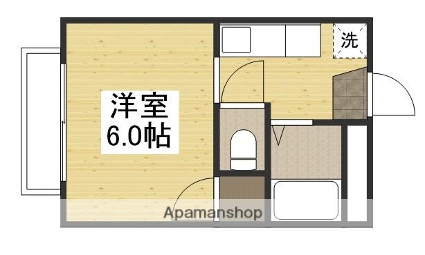 コーポうきた(ワンルーム/1階)の間取り写真