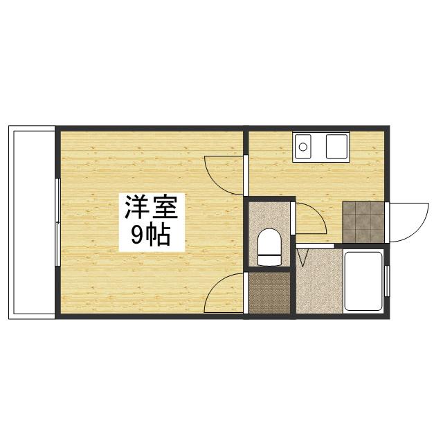 リバーサイド井上(1K/6階)の間取り写真