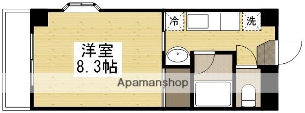 ヴィラ津島(1K/3階)の間取り写真