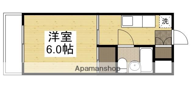 駅元コーポ(1K/4階)の間取り写真