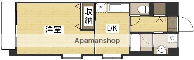 グレース島田本町(1DK/5階)の間取り写真
