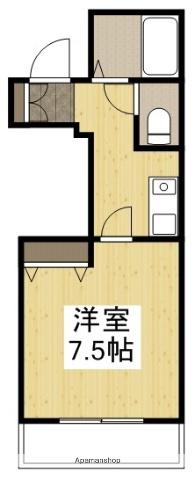 プティハイム本町(1K/4階)の間取り写真