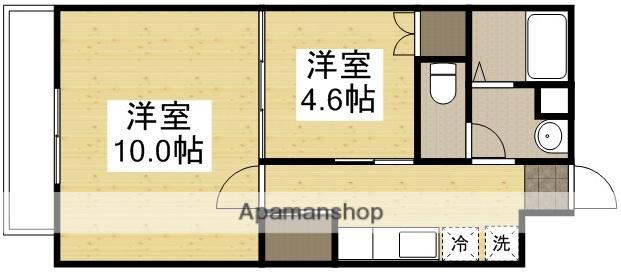 ロイヤルハイツ人見2(2K/4階)の間取り写真