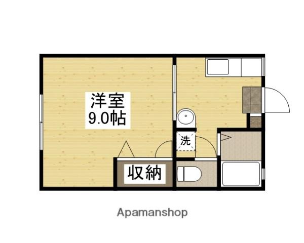 コーポステップⅡ(1K/2階)の間取り写真