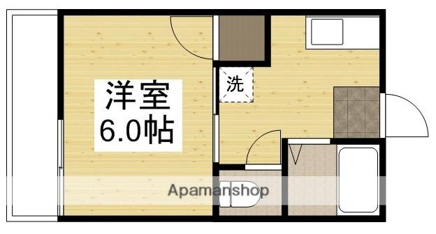 ヤングコーポ(1K/2階)の間取り写真