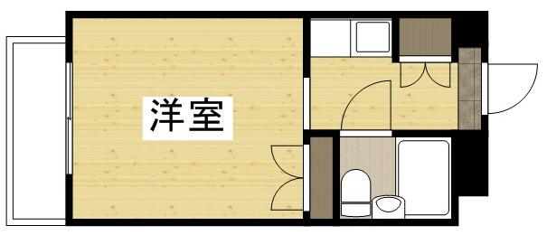 アルファ枝川(1K/3階)の間取り写真