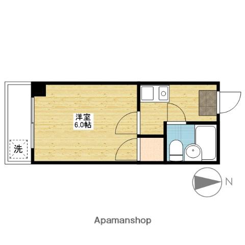 サンハイツ岡大Ⅰ(1K/1階)の間取り写真