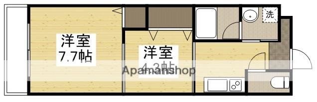 グランヴィスタ安倉(2K/4階)の間取り写真