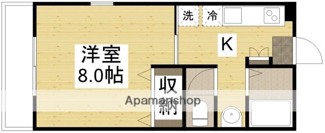 リビンハウス島田本町Ⅱ(1K/2階)の間取り写真