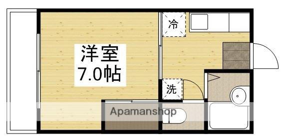 サンシャイン東岡山Ⅱ(1K/2階)の間取り写真