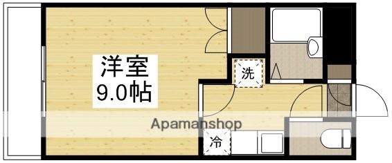 ハイクレスト操山(1K/1階)の間取り写真