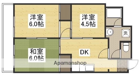 アヴェニュー奥田(3DK/6階)の間取り写真