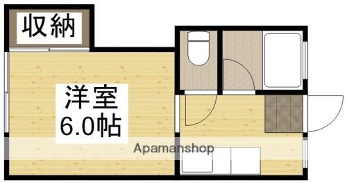 プレール高柳Ⅱ(1K/1階)の間取り写真