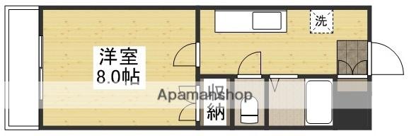 YSハイツ21北方(1K/1階)の間取り写真