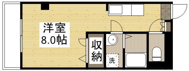 めぞんリベルテⅠ(ワンルーム/4階)の間取り写真