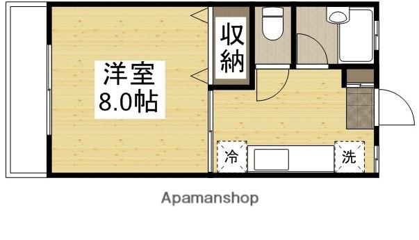中須賀コーポⅢ(1K/2階)の間取り写真