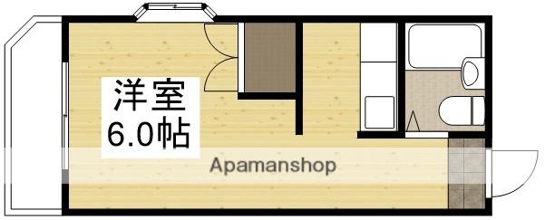 メゾン岡町(ワンルーム/1階)の間取り写真