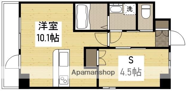 パティオ東古松(ワンルーム/4階)の間取り写真