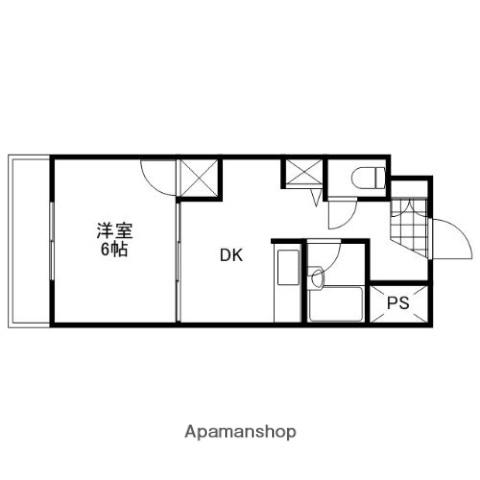 昭和ビル(1DK/4階)の間取り写真