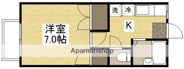 小山エビスコーポ (1K/1階)の間取り写真