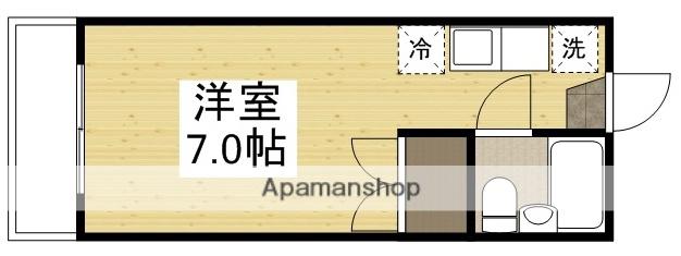 エトワール21 1号館(ワンルーム/1階)の間取り写真