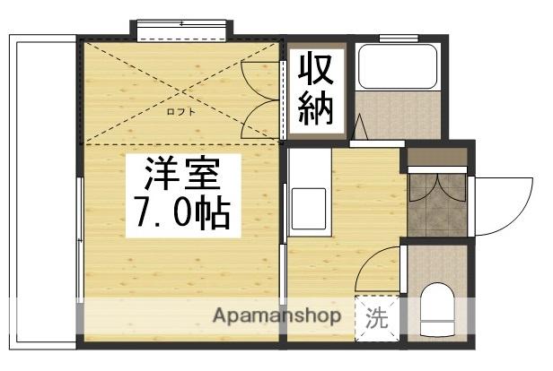 クレアトゥール164(1K/3階)の間取り写真