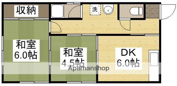 塩尻アパート(2DK/2階)の間取り写真