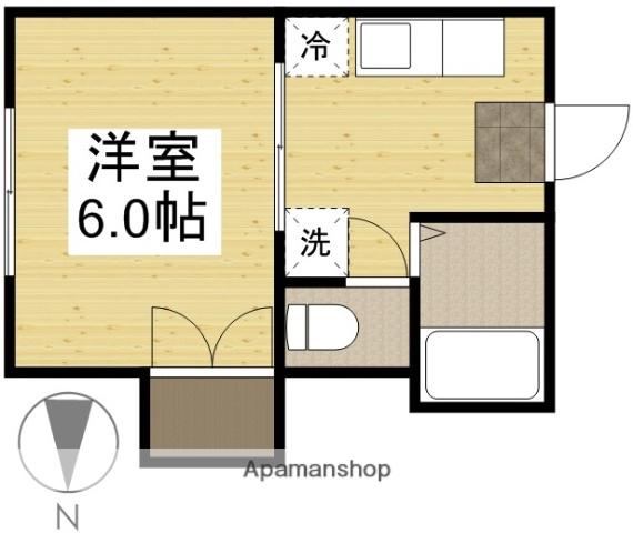 アンビシャス高島(1K/2階)の間取り写真