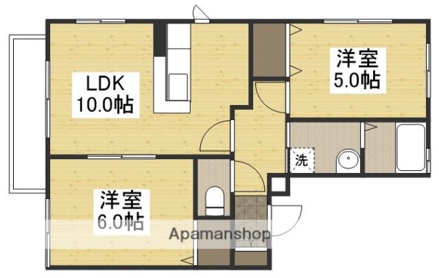 ペーシュ Ⅱ(2LDK/2階)の間取り写真