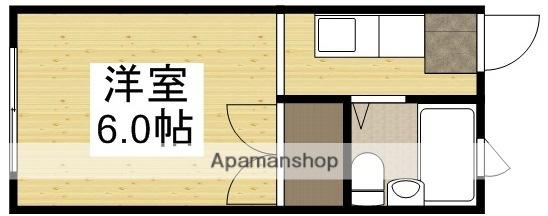 スマイルコーポ(ワンルーム/2階)の間取り写真