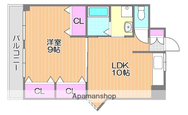 メゾン・ディエトワール(1LDK/2階)の間取り写真