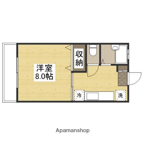 成広矢原コーポⅥ(1K/2階)の間取り写真