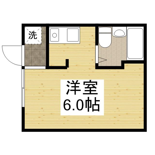 カサボニータ(ワンルーム/1階)の間取り写真