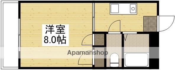 エスポアール北長瀬(1K/4階)の間取り写真