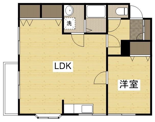 ファーレンハイト5(1LDK/2階)の間取り写真