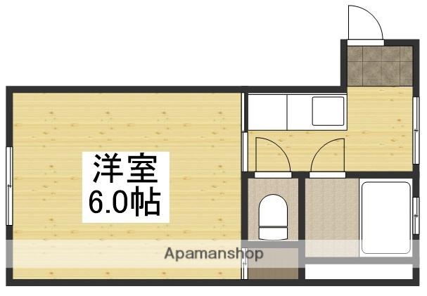 茅野ビル(1K/3階)の間取り写真
