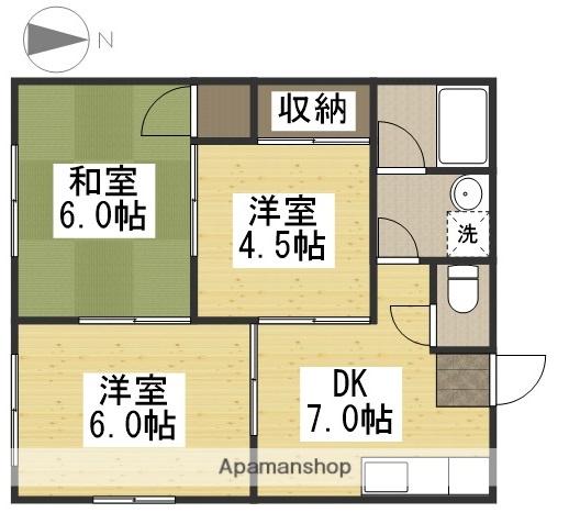 中村マンションC棟(3DK/2階)の間取り写真