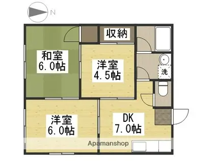 中村マンションC棟(3DK/2階)の間取り写真