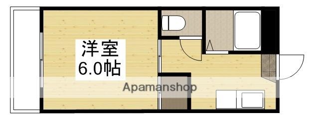 Uマンション(1K/1階)の間取り写真