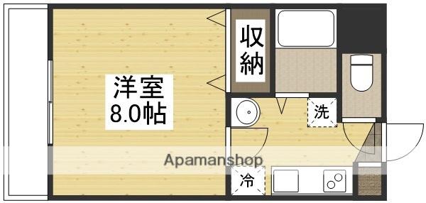 ベルメゾン山田1(1K/2階)の間取り写真