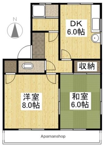 清寿ビル(2DK/3階)の間取り写真